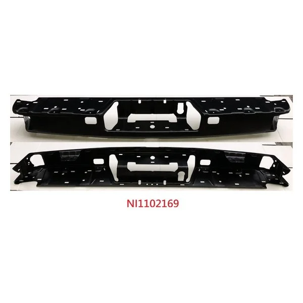 Bumper Face Bar Rear w/Tow Hitch w/Blind Spot Detection Black for Nissan TITAN TITAN XD