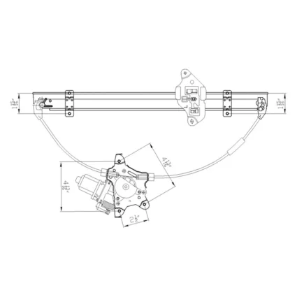 Window Regulator Front Left Power Regulator & Motor Assembly for Nissan Frontier Pathfinder Xterra