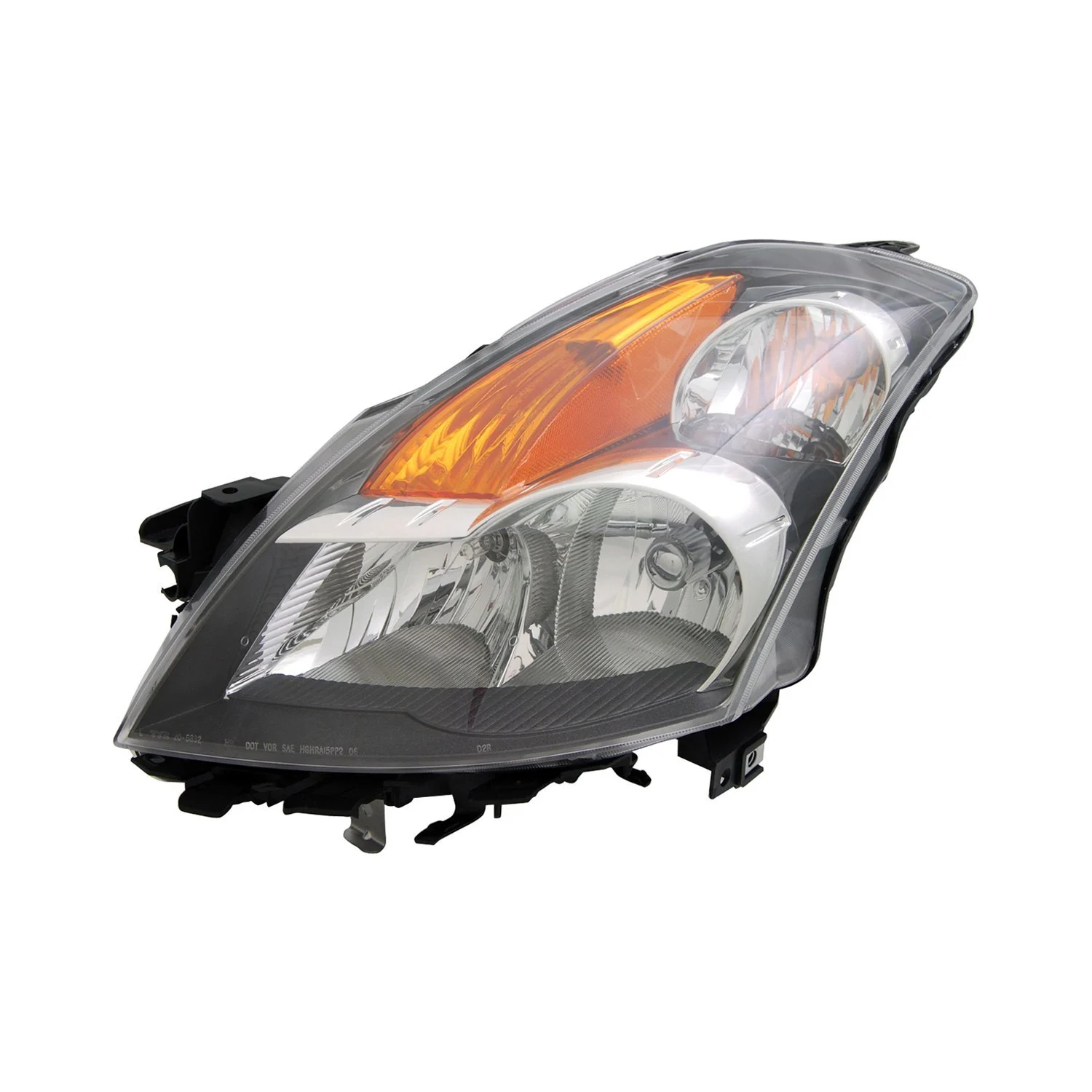 Headlight Assembly Composite Left w/HID Gun Metal Bezel for Nissan Altima Sedan 2008–2009