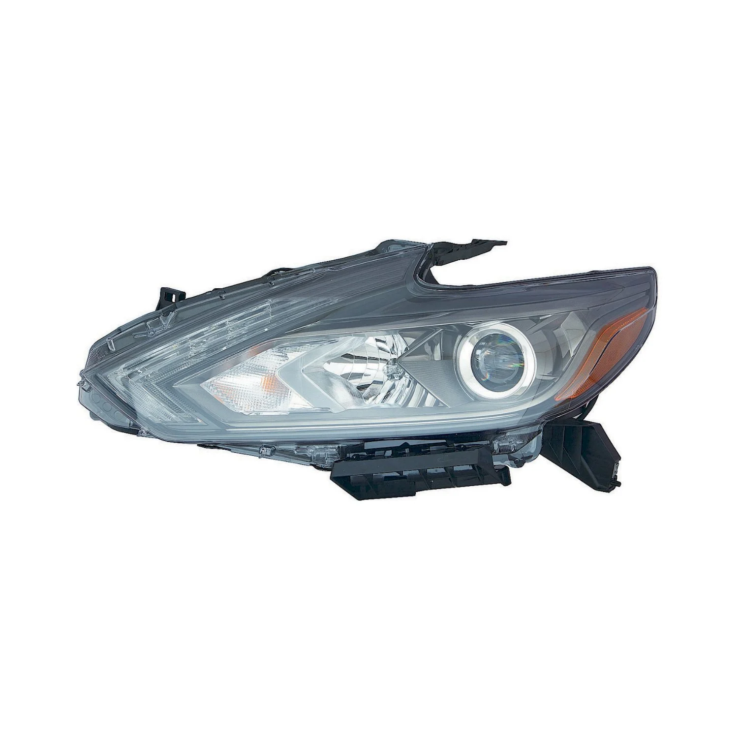 Headlight Assembly Composite Left LED w/LED DRL w/Smoke Lens CAPA for Nissan Altima Sedan 2016–2018