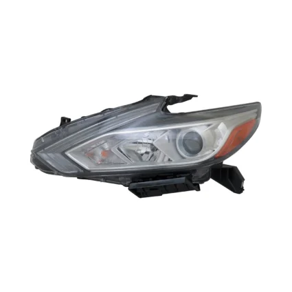Headlight Assembly Composite Left Halogen w/o LED DRL Chrome Bezel for Nissan Altima Sedan 2016–2018