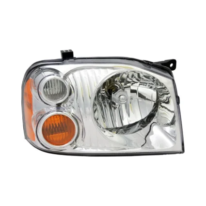 Headlight Assembly Composite Right w/Aluminized Bezel for Nissan Frontier XE 2001–2004