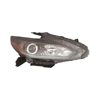 Headlight Assembly Composite Right LED w/LED DRL w/Smoke Lens CAPA for Nissan Altima Sedan 2016–2018