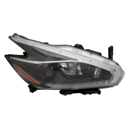 Headlight Assembly Composite Right Halogen Black Bezel CAPA for Nissan Murano 2018
