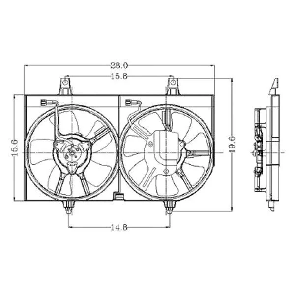 Engine Cooling Fan Assembly for Nissan Sentra 2000–2001