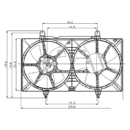 Engine Cooling Fan Assembly Includes Both Fan Assemblies for Nissan Altima 2002–2006