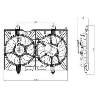 Engine Cooling Fan Assembly for Nissan Rogue Rogue Select