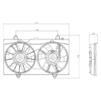 Engine Cooling Fan Assembly for Nissan Sentra S SL Base 2007–2012