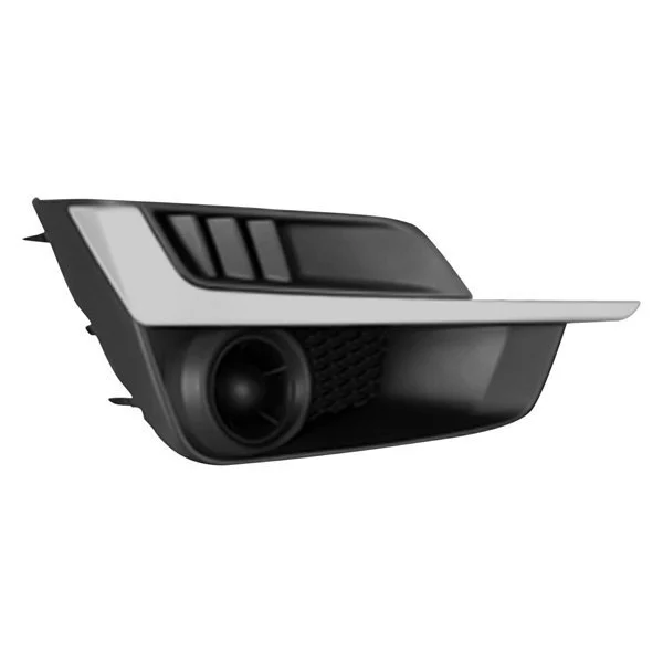 Bumper Insert Front Right Fog Lamp Opening Cover w/o Fog Lamps w/Painted Silver Molding for Subaru Impreza 2015–2016