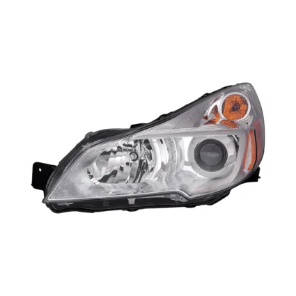 Headlight Assembly Composite Left Chrome Bezel CAPA for Subaru Outback 2013–2014