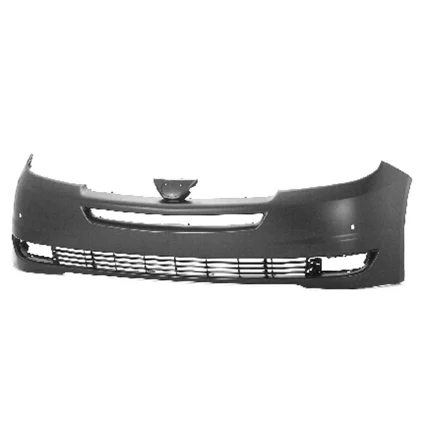 Bumper Cover Front w/Park Sensor w/o Radar Cruise Primed CAPA for Toyota Sienna 2004–2005