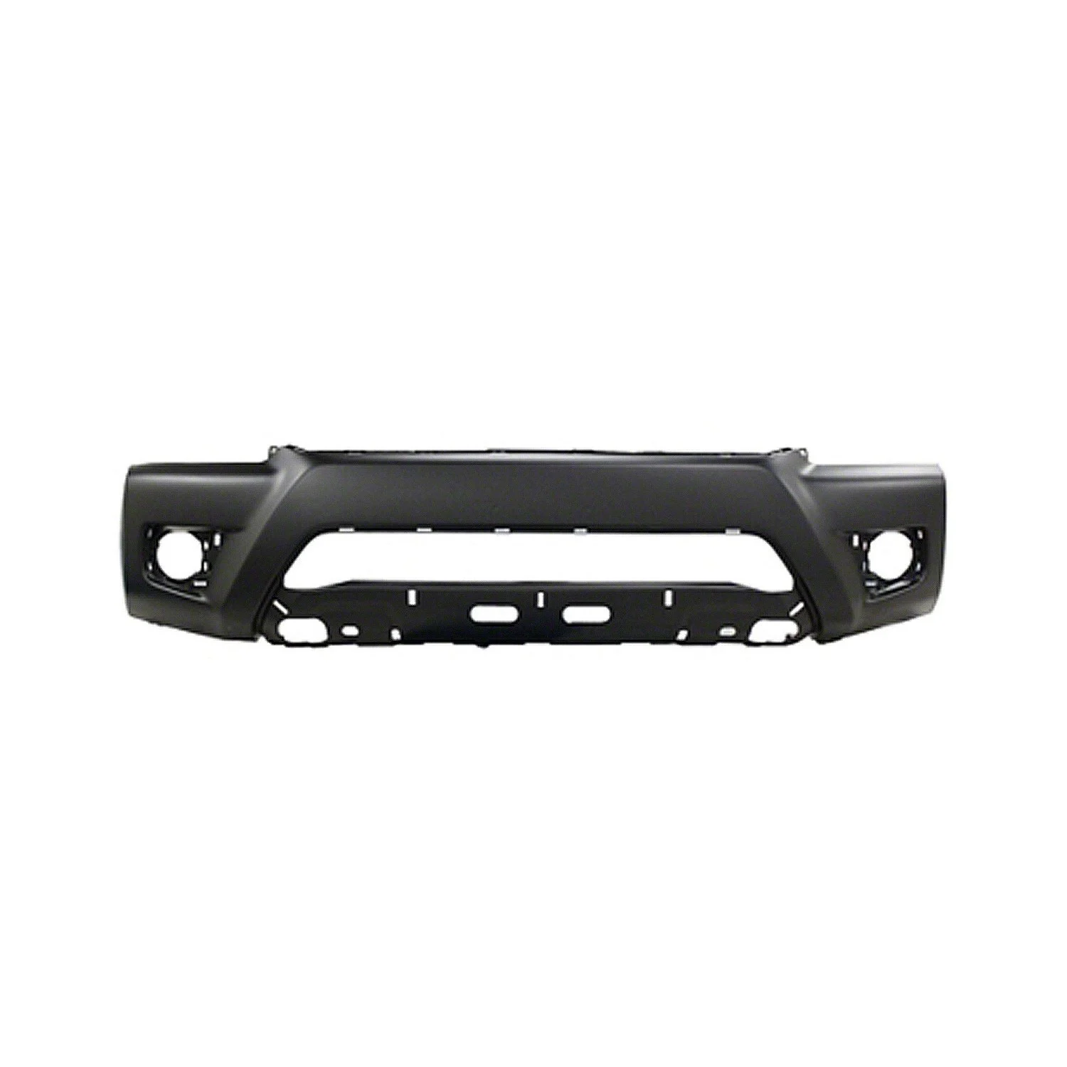 Bumper Cover Front w/Wheel Opening Flares Fine Textured Black CAPA for Toyota Tacoma Base Pre Runner 2012–2015
