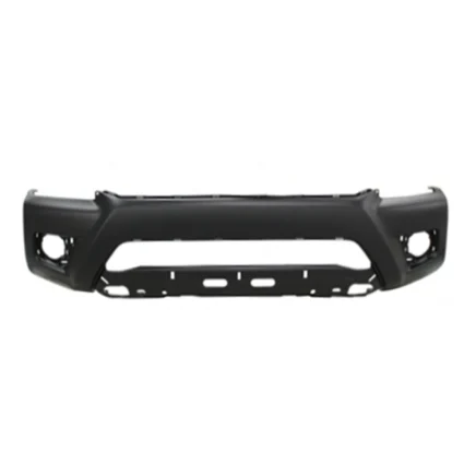 Bumper Cover Front w/o Wheel Opening Flares Fine Textured Black CAPA for Toyota Tacoma Base 2012–2015