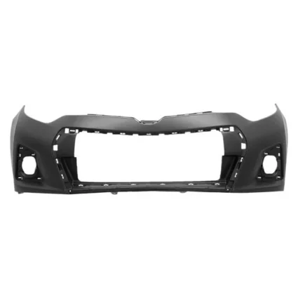 Bumper Cover Front w/Chrome Grille Surround Primed CAPA for Toyota Corolla S 2014–2016