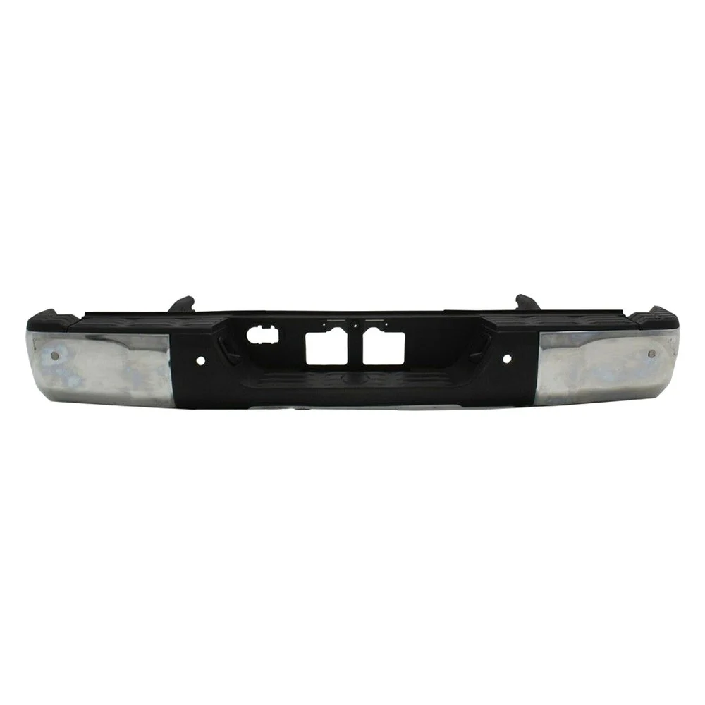 Bumper Assembly Rear w/o Towing Pkg w/o Towing Hitch w/Parking Assist Chrome for Toyota Tundra 2014–2017