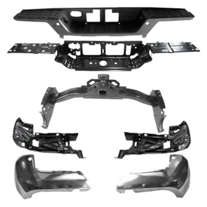 Bumper Assembly Rear w/Towing Hitch w/Parking Assist Chrome for Toyota Tacoma 2016–2023