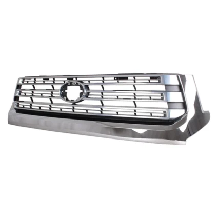 Grille Assembly Billet Type w/Chrome Surround Silver for Toyota Tundra 2018–2021