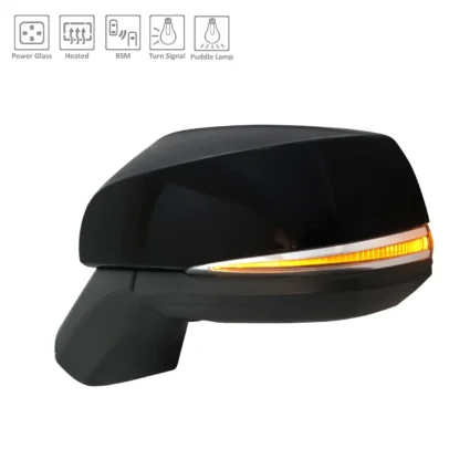 Door Mirror Assembly Left w/o Side View Camera w/Blind Spot Detection w/Puddle Lamp w/Cover for Toyota RAV4 2019–2021