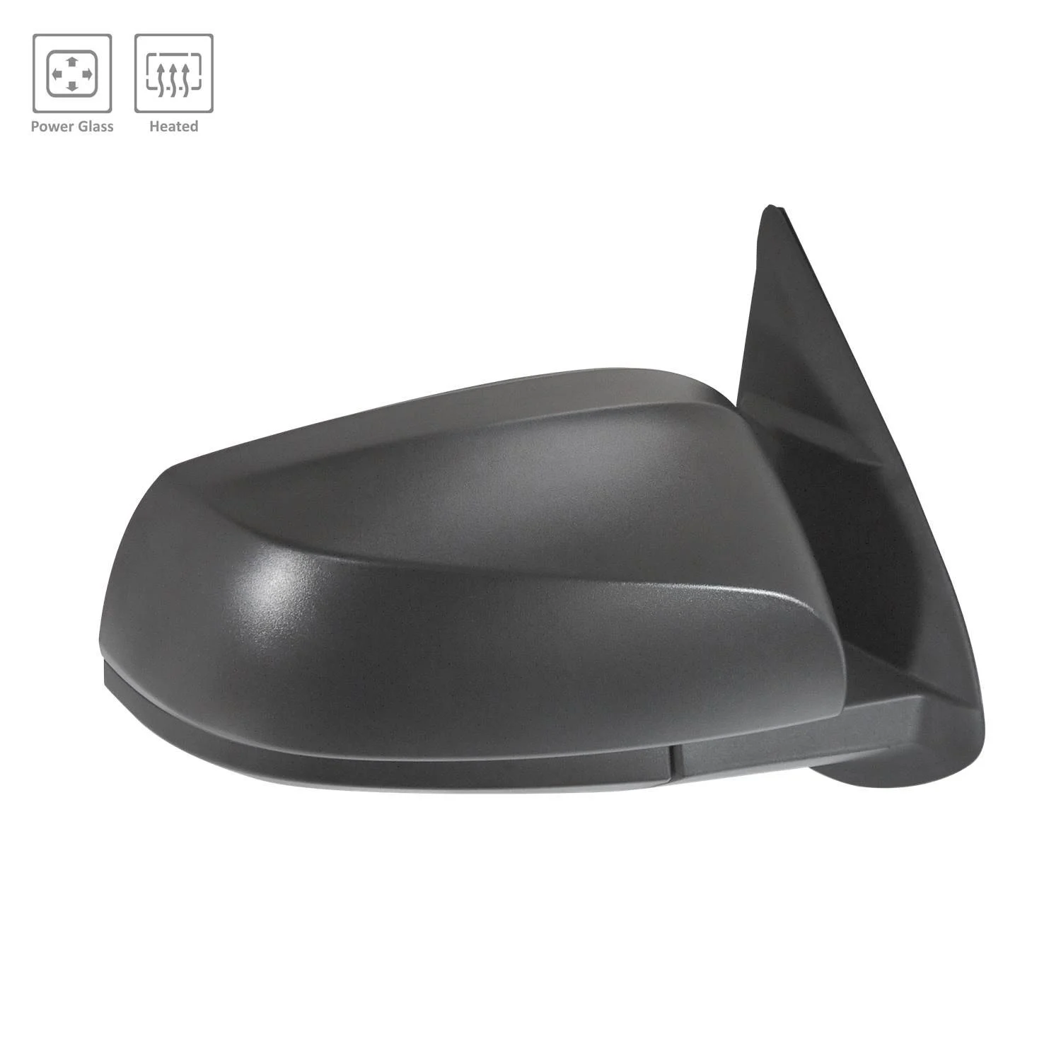 Door Mirror Right w/o Blind Spot Detection w/o Signal Lamps w/Cover Black for Toyota Tacoma 2016–2023