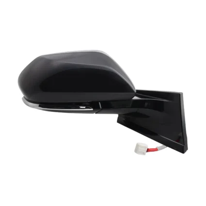 Door Mirror Assembly Right w/o Blind Spot Detection w/Cover Gloss Black for Toyota Prius Prius Prime
