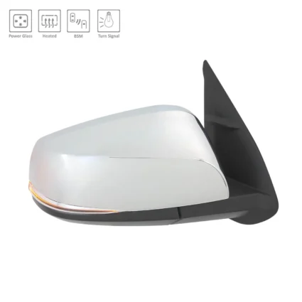 Door Mirror Right w/Blind Spot Detection w/Signal Lamps w/Cover Chrome for Toyota Tacoma 2016–2023