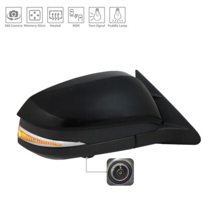 Door Mirror Assembly Right w/Around View Monitor w/Cover for Toyota Highlander 2017–2019