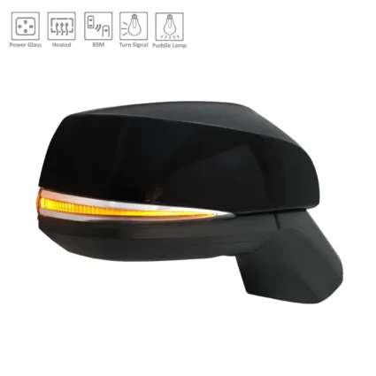 Door Mirror Assembly Right w/o Side View Camera w/Blind Spot Detection w/Puddle Lamp w/Cover for Toyota RAV4 2019–2021