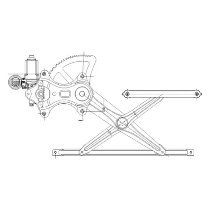 Window Regulator Front Left Regulator & Motor Assembly for Toyota Tacoma 2005–2015
