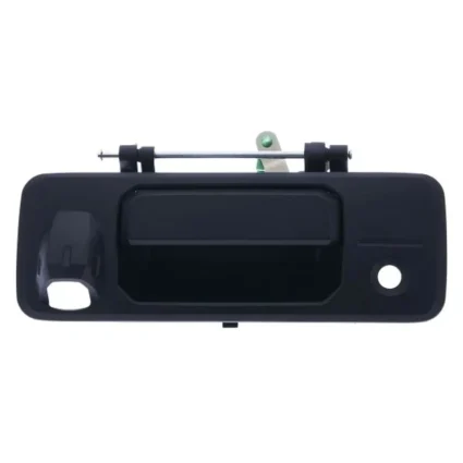 Tailgate Handle Rear w/Key Hole w/Camera Hole Textured Black for Toyota Tundra 2014–2021
