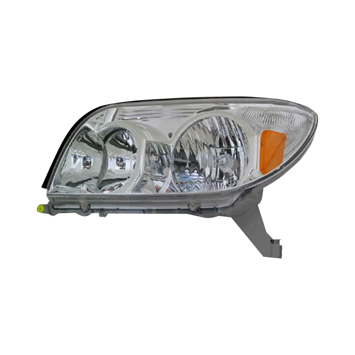 Headlight Assembly Composite Left Includes Park/Marker Lamps w/Chrome Bezel for Toyota 4Runner 2003–2005