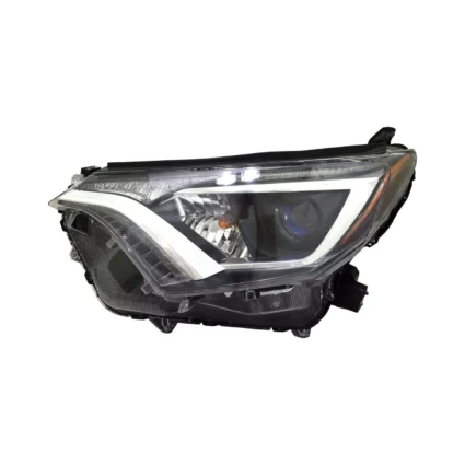Headlight Assembly Composite Left Halogen w/o Black Bezel North America Built for Toyota RAV4 2016–2018
