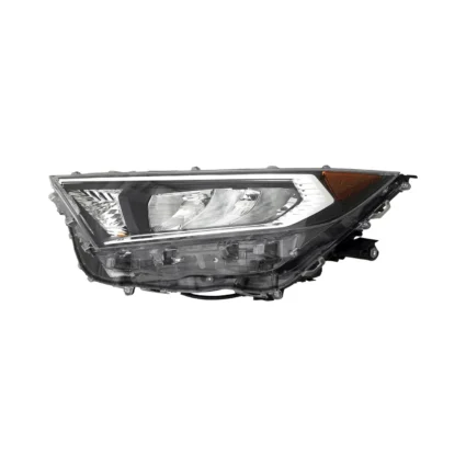Headlight Assembly Composite Left Chrome Bezel North America Built CAPA for Toyota RAV4 Limited Adventure Trail XLE Premium XLE TRD Off-Road 2019–2021