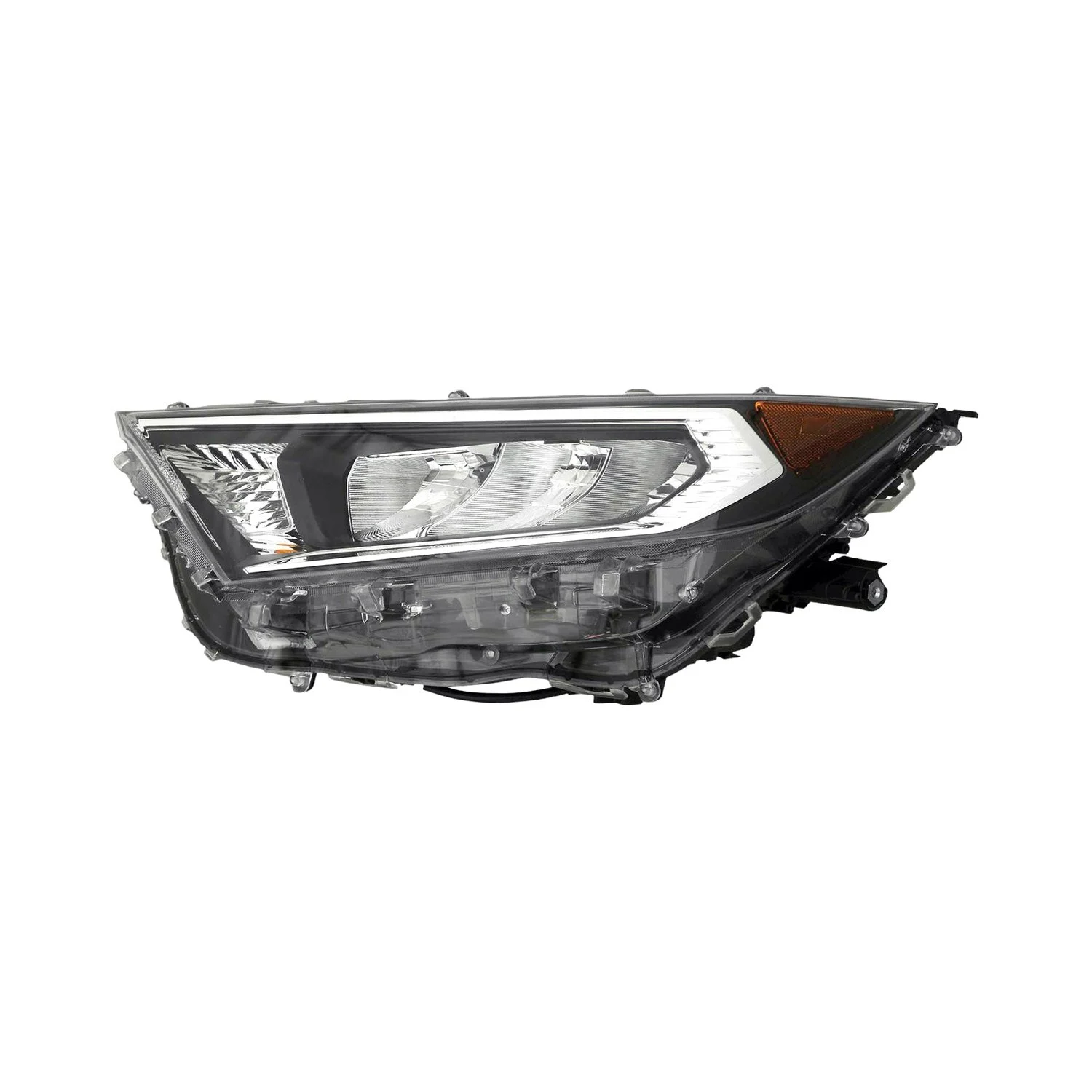 Headlight Assembly Composite Left Chrome Bezel North America Built for Toyota RAV4 Limited Adventure Trail XLE Premium XLE TRD Off-Road 2019–2021