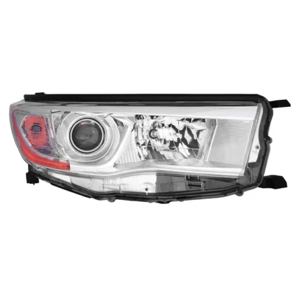 Headlight Assembly Composite Right w/o Auto High Beam w/o Smoked Chrome Accent CAPA for Toyota Highlander 2014–2016