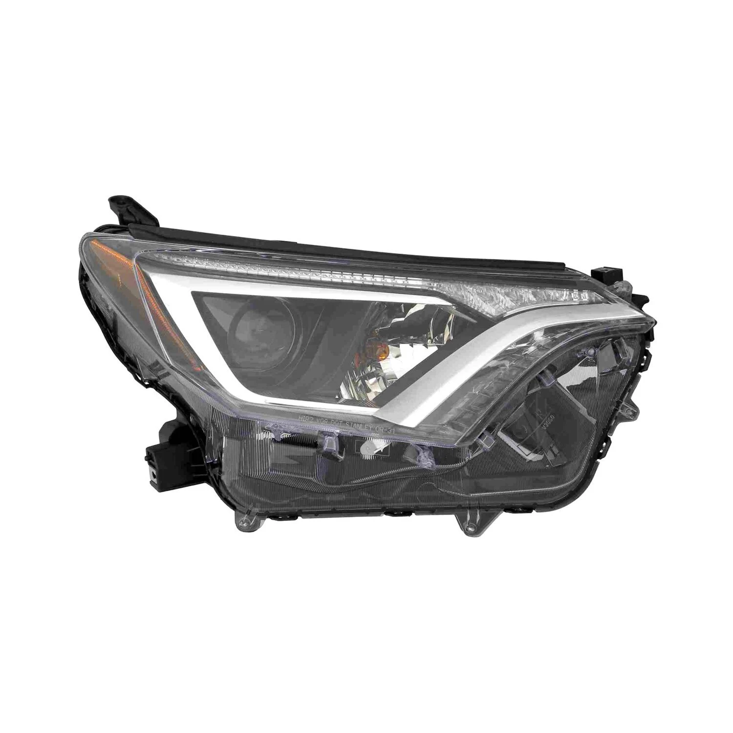 Headlight Assembly Composite Right Halogen w/o Black Bezel North America Built CAPA for Toyota RAV4 2016–2018