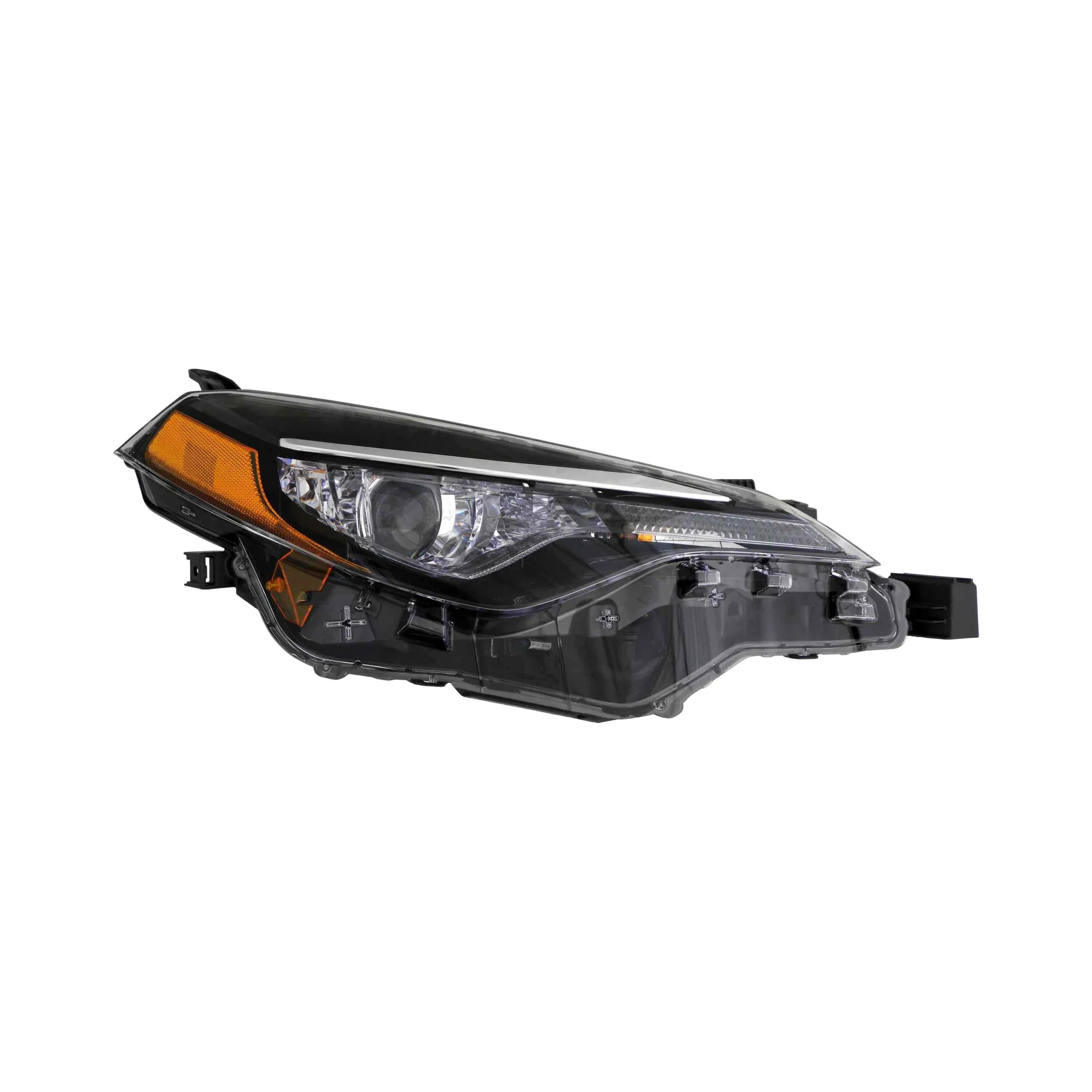 Headlight Assembly Composite Right Bi-LED w/LED DRL CAPA for Toyota Corolla L LE LE Eco CE 2017–2019