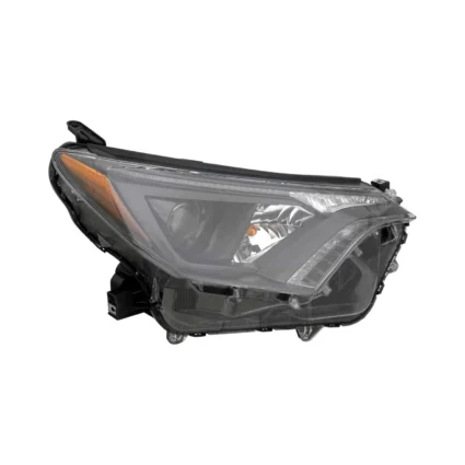 Headlight Assembly Composite Right Halogen w/Black Bezel North America Built for Toyota RAV4 2016–2018