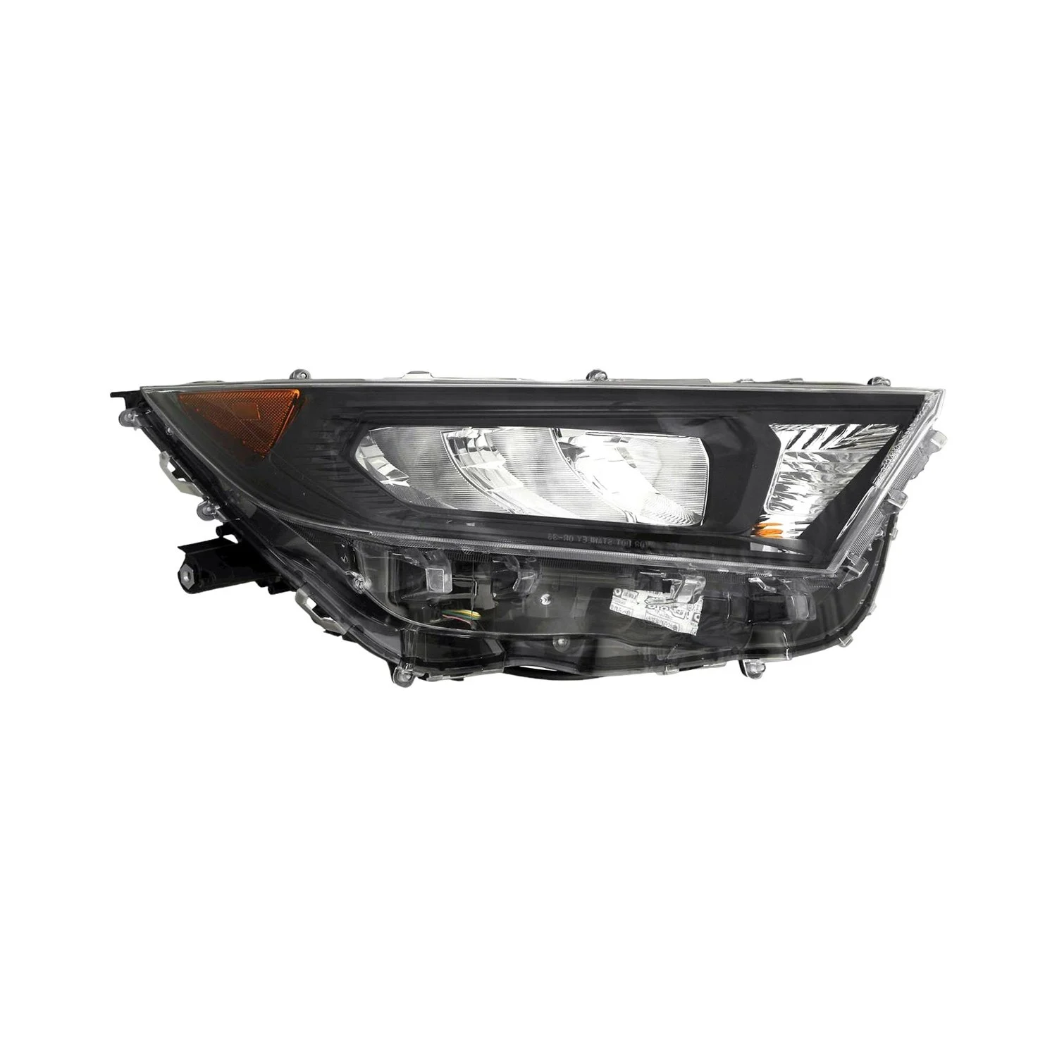 Headlight Assembly Composite Right w/o Adaptive Headlamps Black Bezel North America Built for Toyota RAV4 LE Hybrid LE 2019–2022