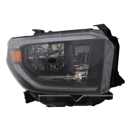 Headlight Assembly Composite Right w/LED DRL w/Smoked Chrome Accent CAPA for Toyota Tundra 2019–2021