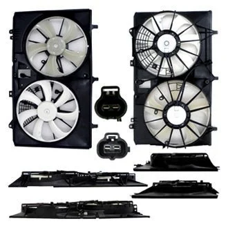 Engine Cooling Fan Assembly Motor/Blade/Shroud Dual Fan Assembly for Toyota Sienna 2011–2013