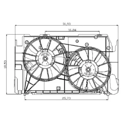 Engine Cooling Fan Assembly Motor/Blade/Shroud Assembly for Toyota RAV4 2006–2012