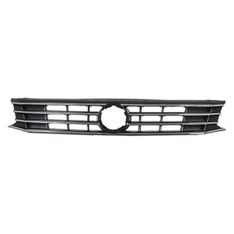 Grille Assembly w/Collision Warning Halogen Headlamps w/Black & Chrome Molding for Volkswagen Passat 2016–2019