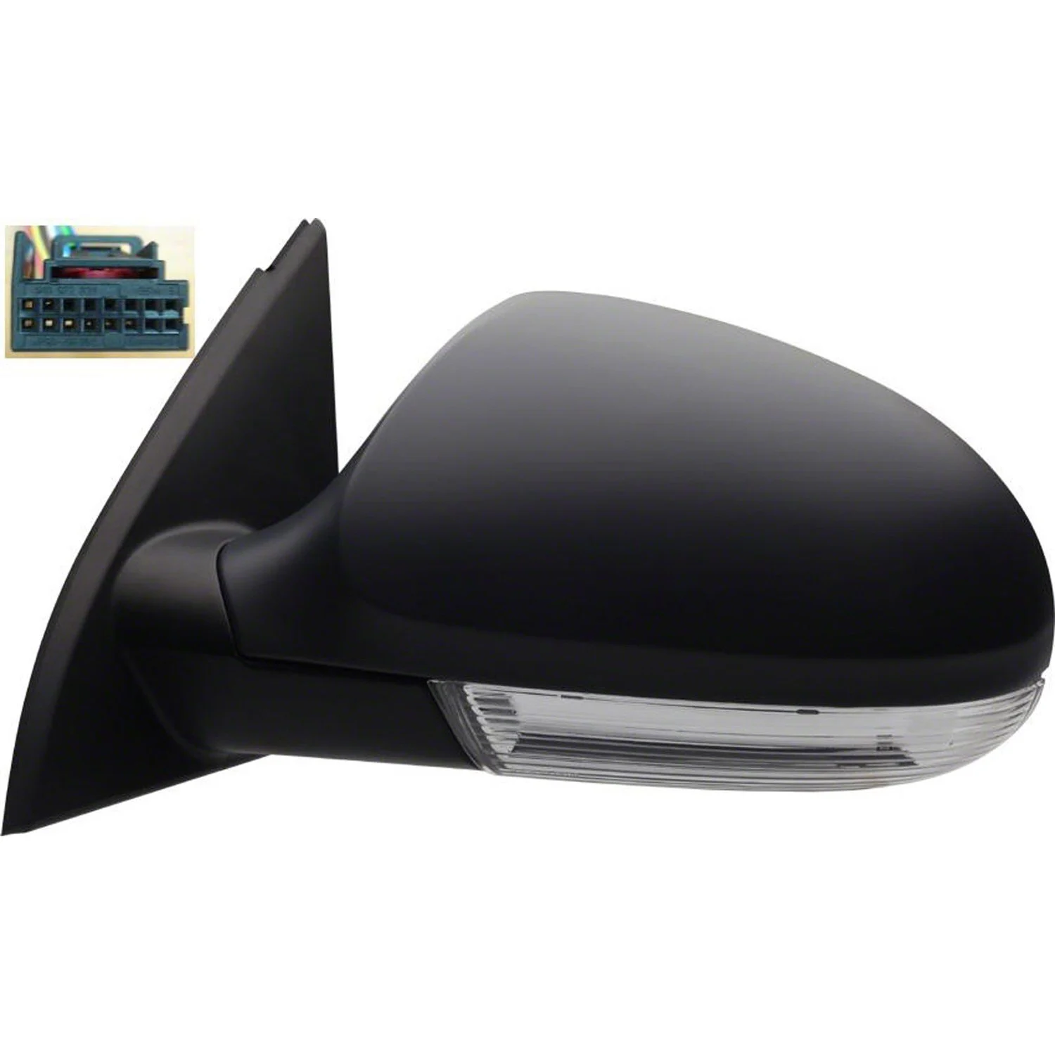 Door Mirror Assembly Left Power Heated w/o Auto Dimming Non-Lighted w/Signal Lamp for Volkswagen Passat 2006–2010