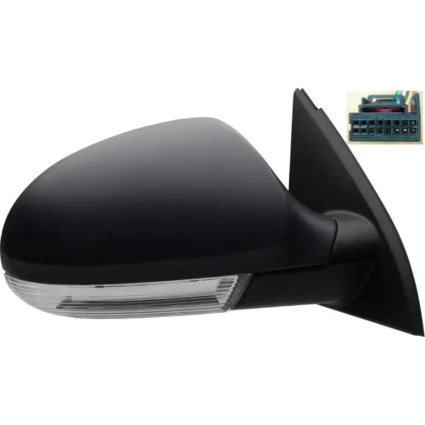 Door Mirror Assembly Right Power Heated w/o Auto Dimming Non-Lighted w/Signal Lamp for Volkswagen Passat 2006–2010