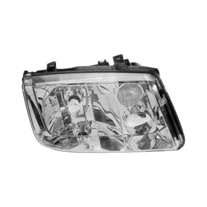 Headlight Assembly Composite Right To VIN# 2108641 Late Design w/o Fog Lamps w/Chrome Bezel for Volkswagen Jetta 1999–2002