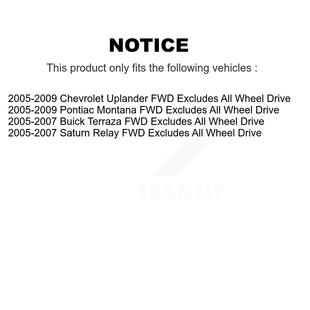 Front Strut Spring Pair For Pontiac Montana Chevrolet Uplander Buick Terraza Saturn FWD K78A-100022 - Image 2