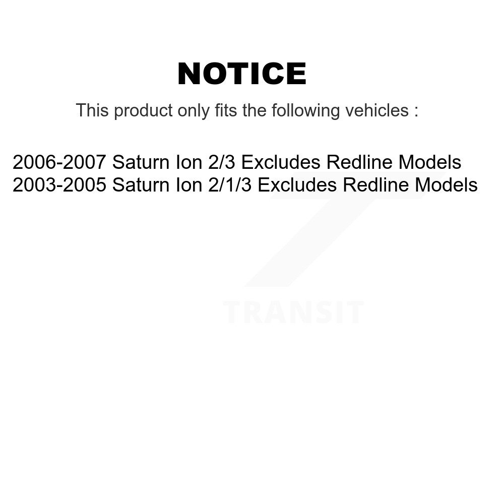 Front Complete Shocks Strut And Coil Spring Pair For Saturn Ion Excludes Redline Models K78A-100030 - Image 2