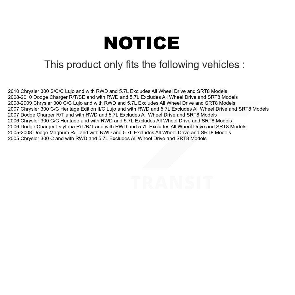 Front Complete Shocks Strut Coil Spring Mount Pair For Chrysler 300 Dodge Charger Magnum K78A-100031 - Image 2