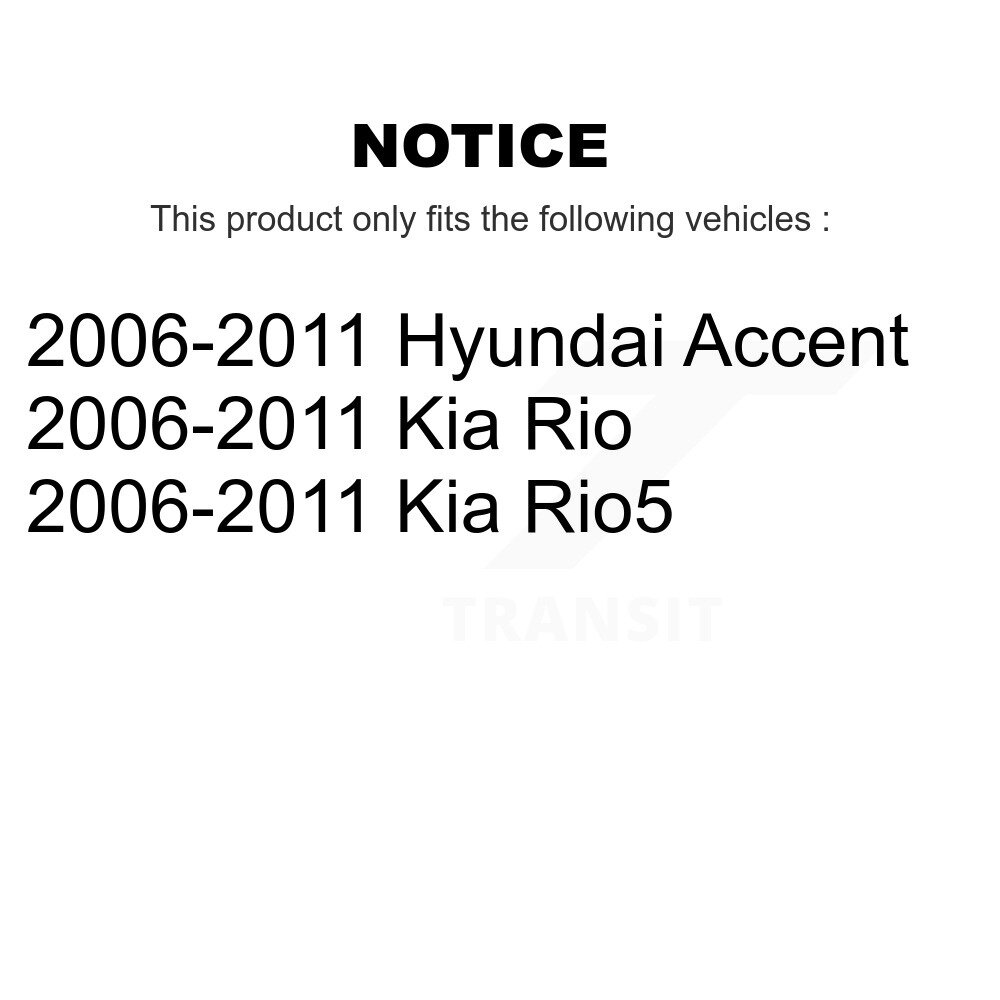 Front Complete Shocks Strut & Coil Spring Kit For 2006-2011 Hyundai Accent Kia Rio Rio5 K78A-100087 - Image 2