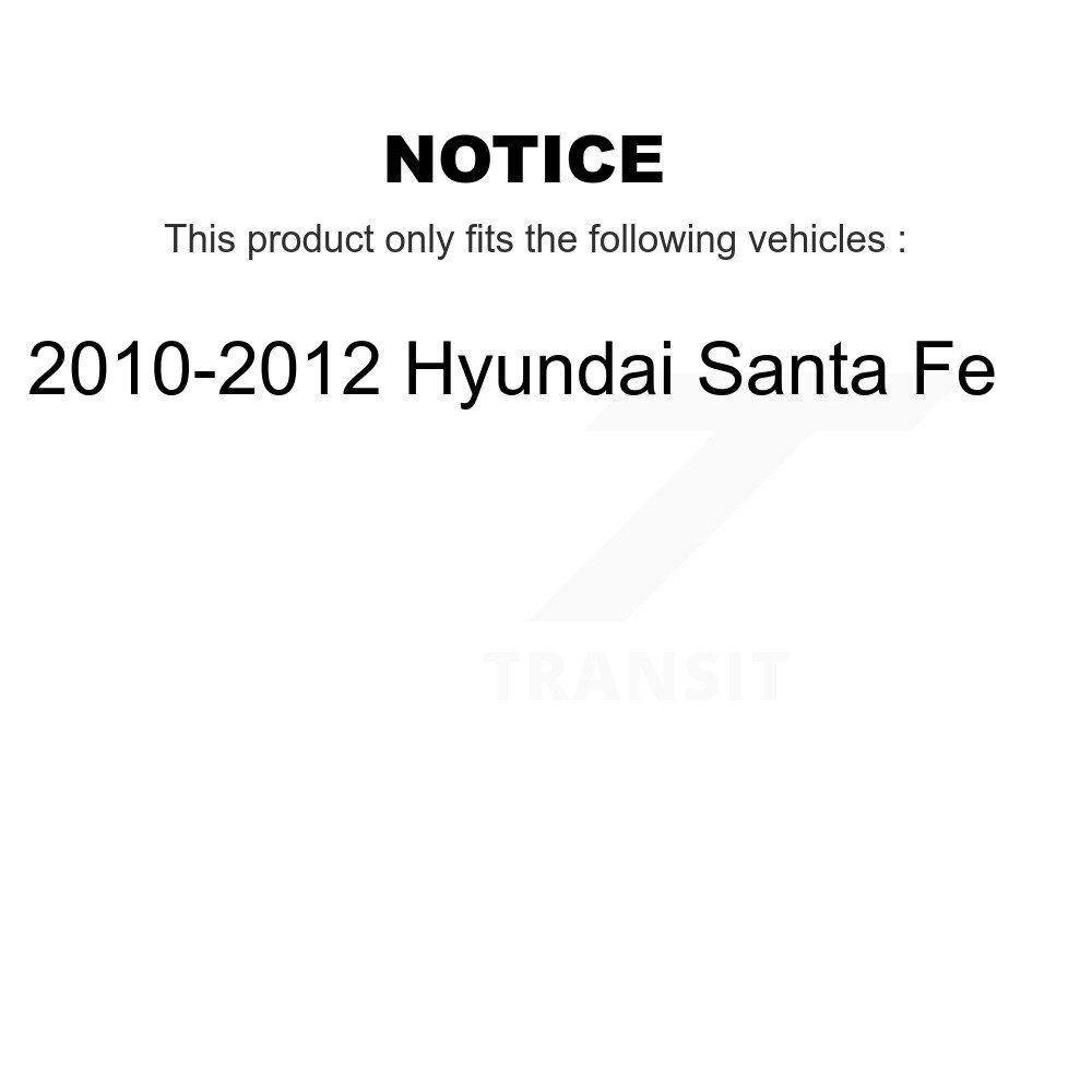 Front Complete Shocks Strut & Coil Spring Assemblies Kit For 2010-2012 Hyundai Santa Fe K78A-100110 - Image 2